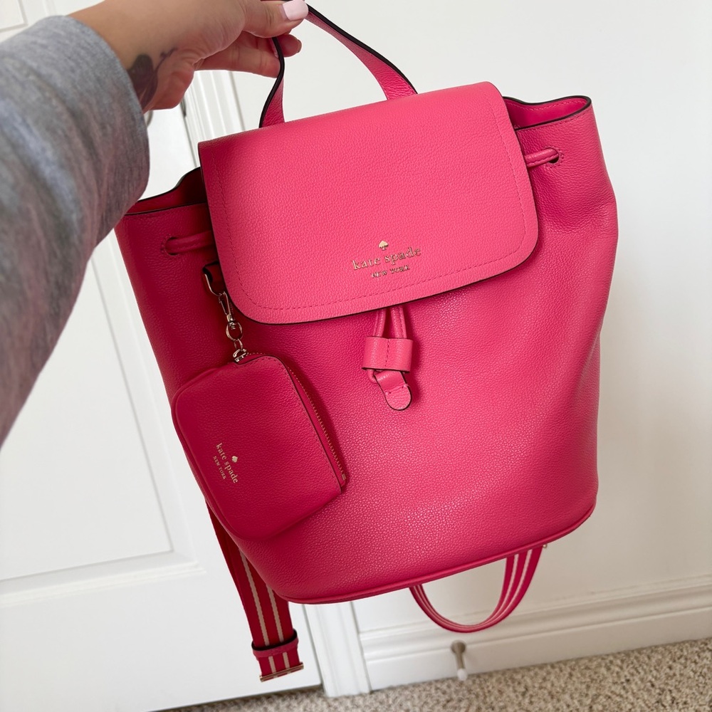 KATE SPADE Rosie Medium Flap Backpack Pink Peppercorn